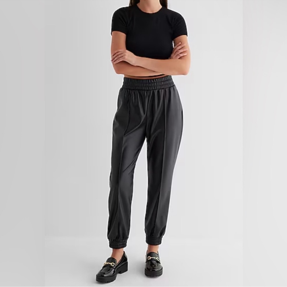 Express Faux Leather Jogger